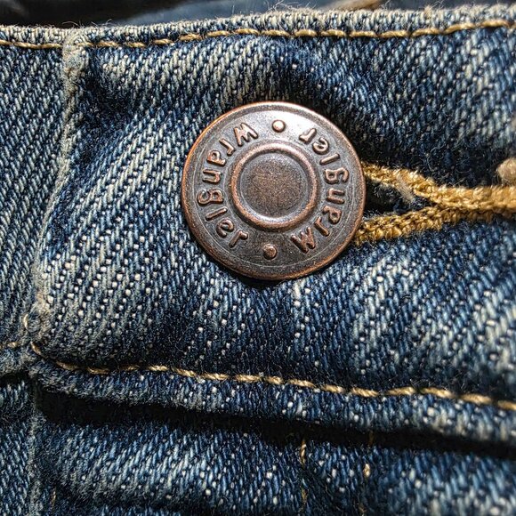 Wrangler Relaxed Fit Five Pocket Denim Shorts Saddle Stitching Mens Size 36 Blue - Picture 9 of 10